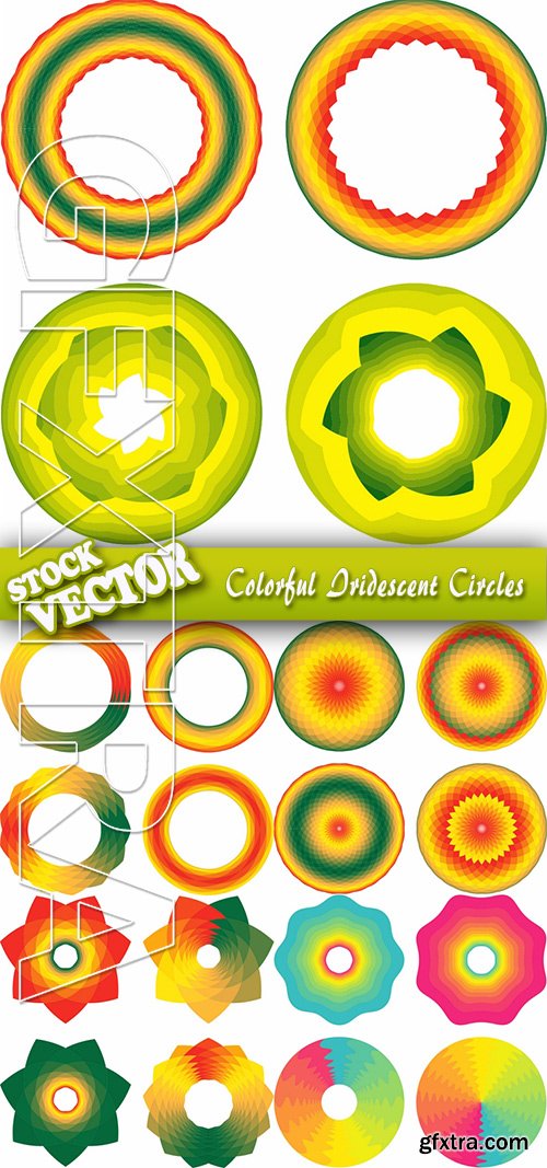 Stock Vector - Colorful Iridescent Circles