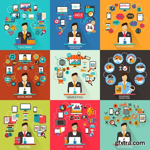 Flat Design Elements 2, 25xEPS