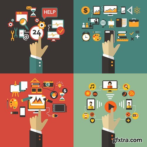 Flat Design Elements 2, 25xEPS