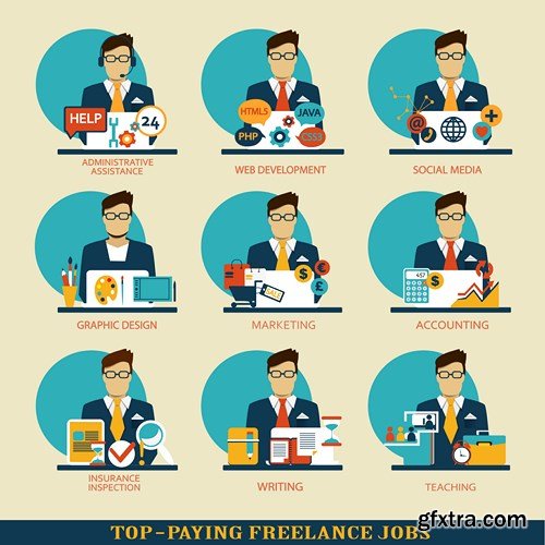 Flat Design Elements 2, 25xEPS