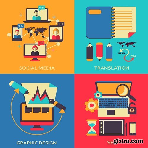 Flat Design Elements 2, 25xEPS