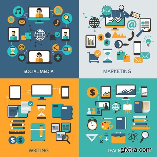 Flat Design Elements 2, 25xEPS