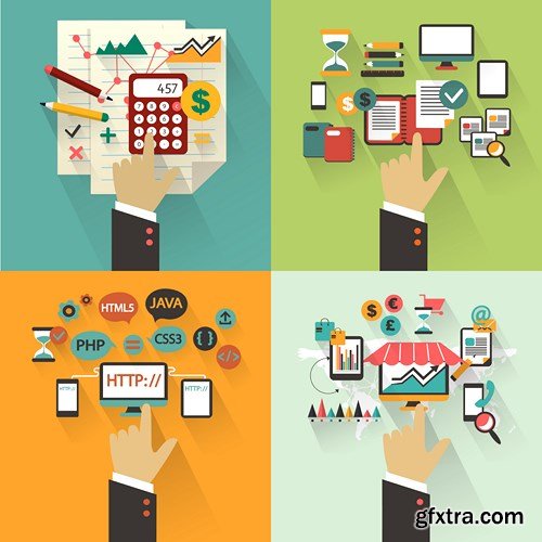 Flat Design Elements 2, 25xEPS