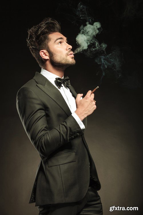 A man with a cigarette