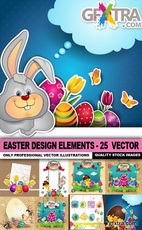 Easter Design Elements - 25 Vector