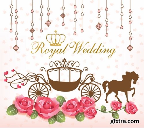 Collection of different wedding invitation cards #4-25 Eps