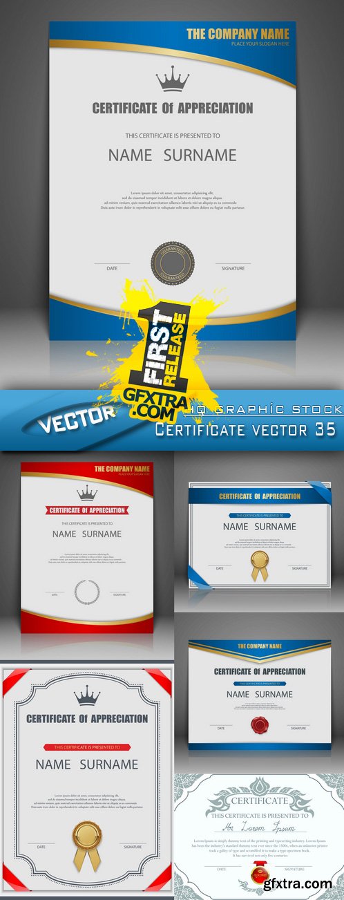 Stock Vector - Certificate vector 35