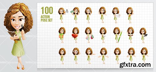 Curly Girl Cartoon Character Ultimate Set Curly Girl Cartoon Character Ultimate Set