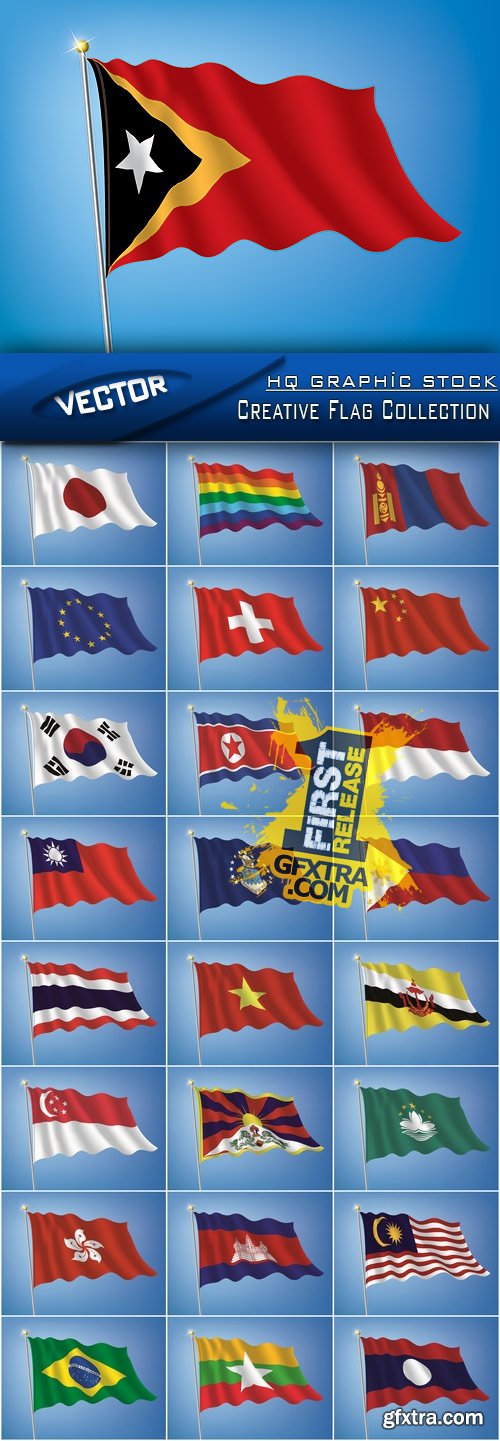 Amazing SS - Stock Vector - Creative Flag Collection, 25xEPS