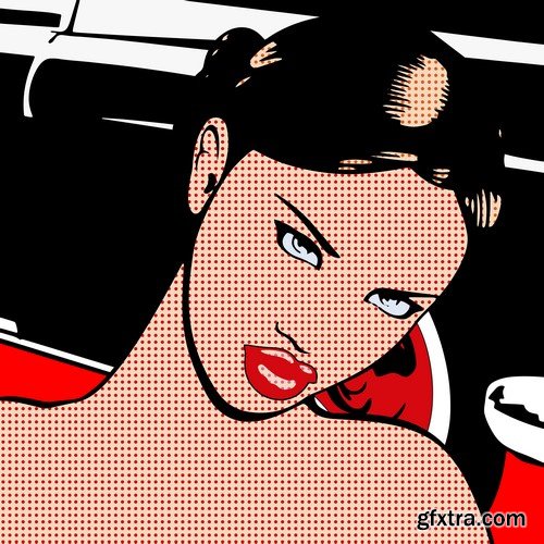 Girl in the style of pop art