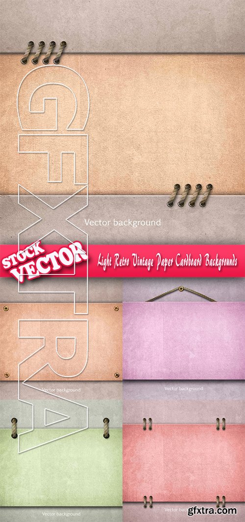 Stock Vector - Light Retro Vintage Paper Cardboard Backgrounds