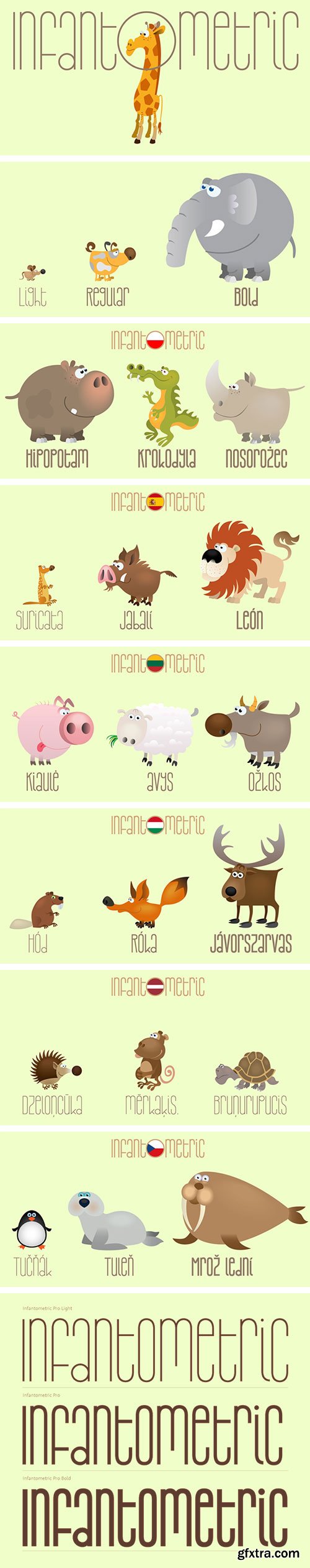 Infantometric Pro - Childish Condensed Monoline Naive 3xOTF