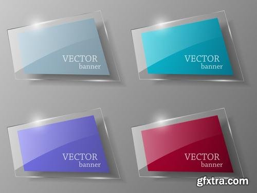 Stock Vector - Colorful Business Infographic Paper Banner Set, 25EPS
