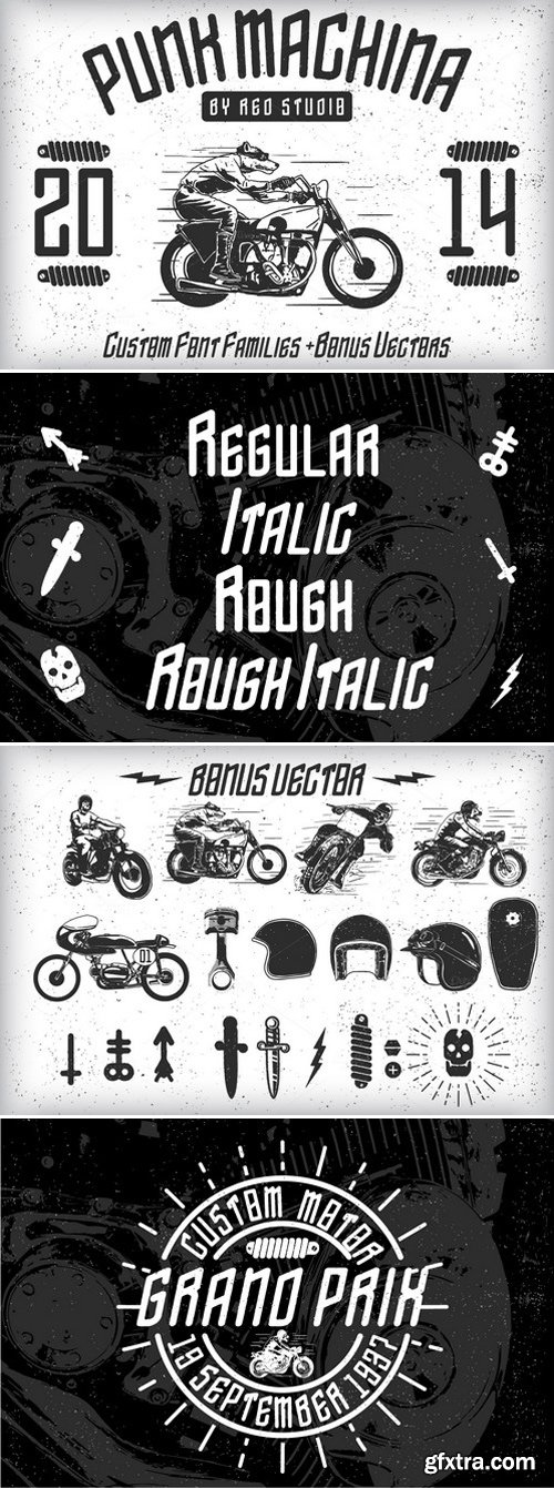 CM - Punk Machina Typeface + Bonus CM - Punk Machina Typeface + Bonus