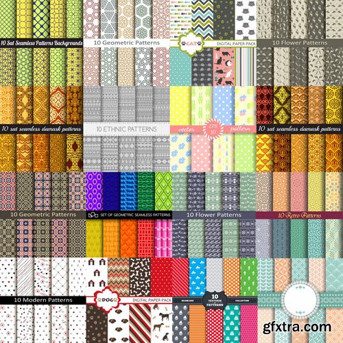 Seamless Pattern Collection #7 - 25 Vector