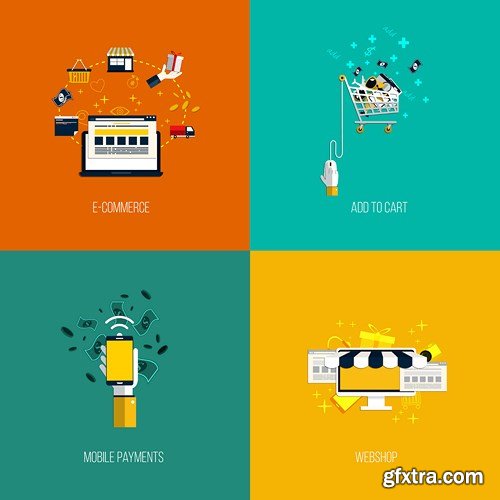 Flat Design Elements 3, 25xEPS
