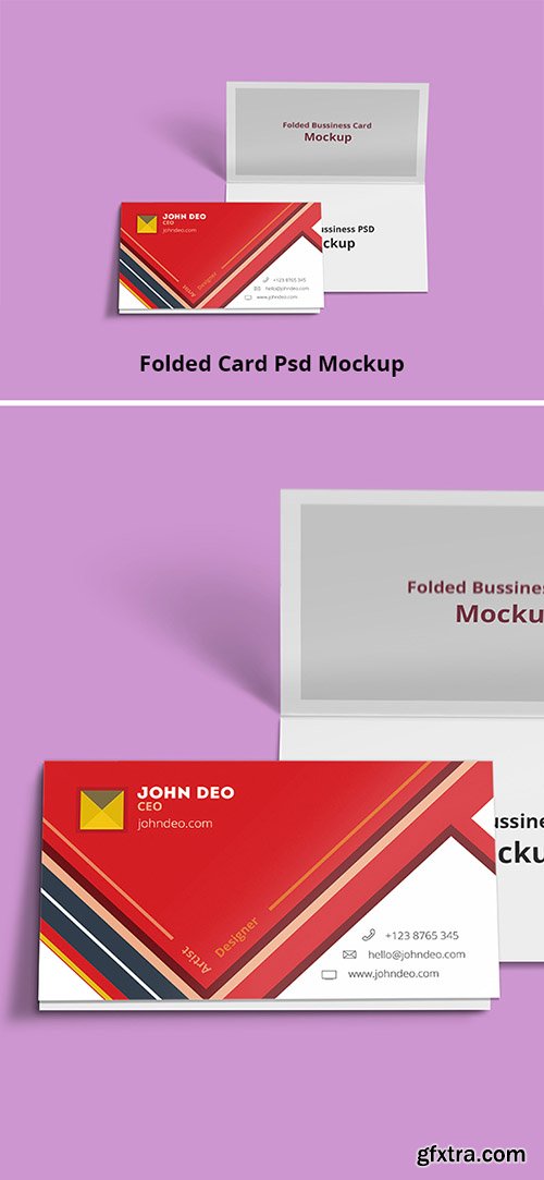 PSD Mock-Up - Folded Business Card
