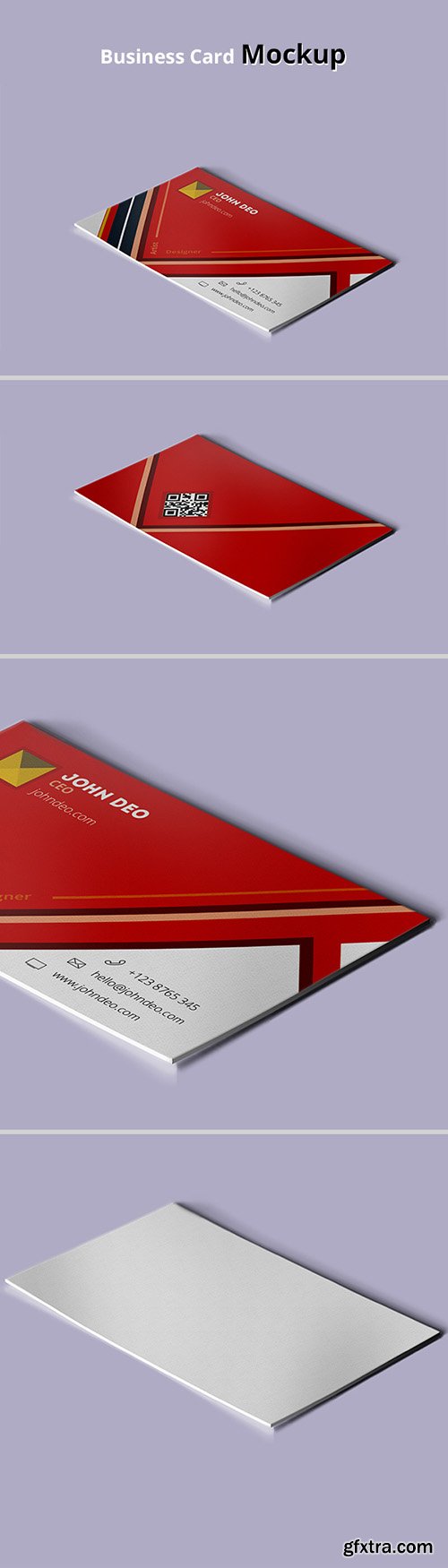 PSD Mock-Up - Red Business Card Vol.1