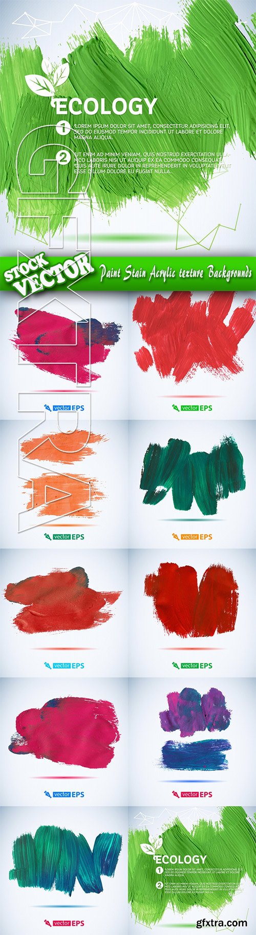 Stock Vector - Paint Stain Acrylic Texture Backgrounds