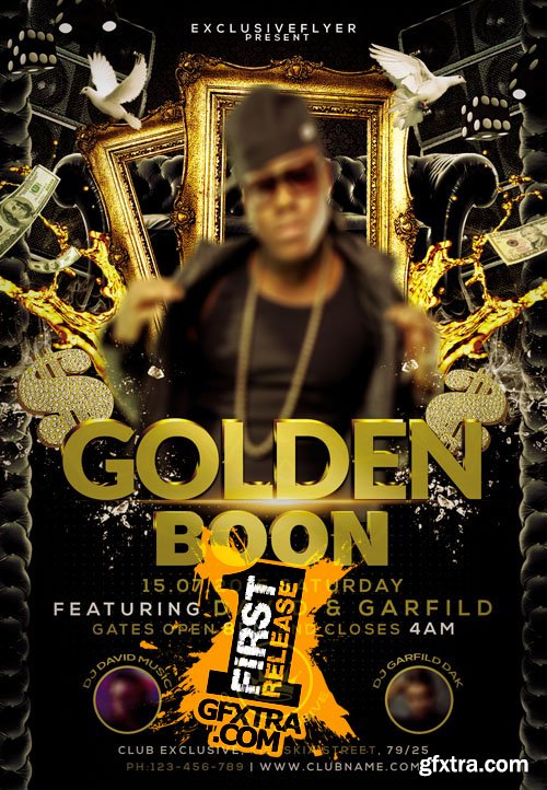 Golden Boon Flyer Template Facebook Cover