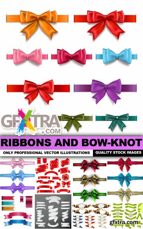 Ribbons And Bow-Knot - 25 Vector