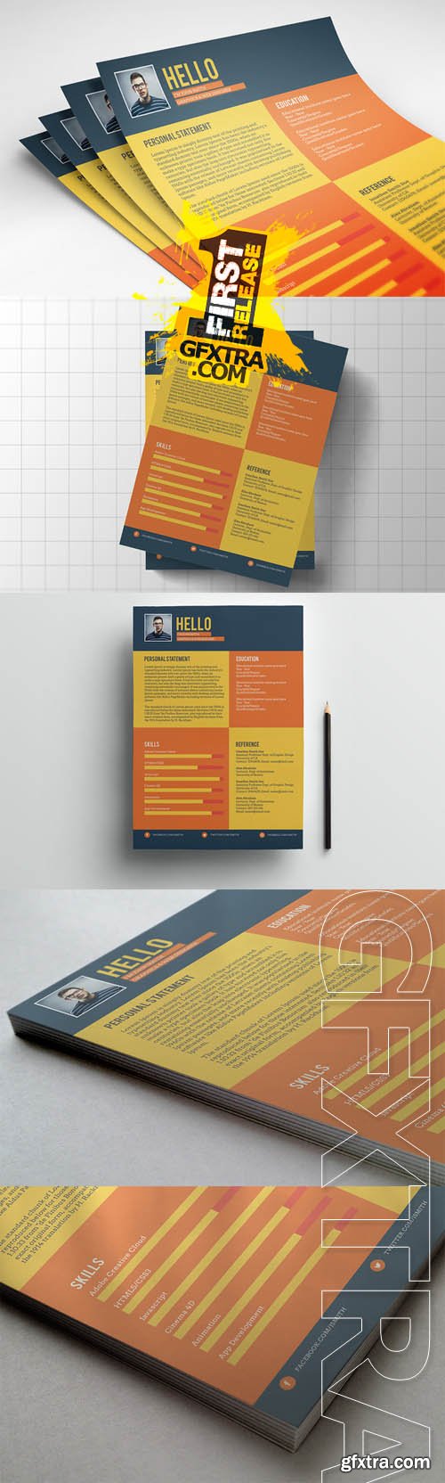 Flat Style Resume Template