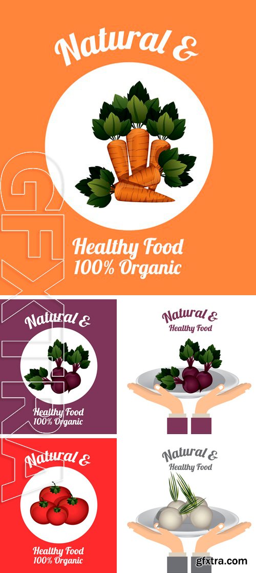 Stock Vectors - Natural Food design, vector illustration