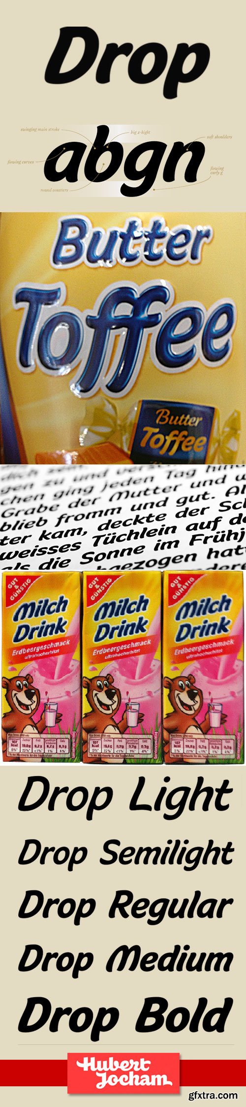 Drop - Brush Script Headline Typeface 5xOTF