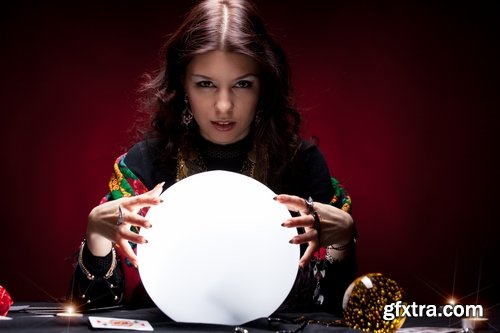 Collection of people with a magic ball magic witchcraft 25 HQ Jpeg