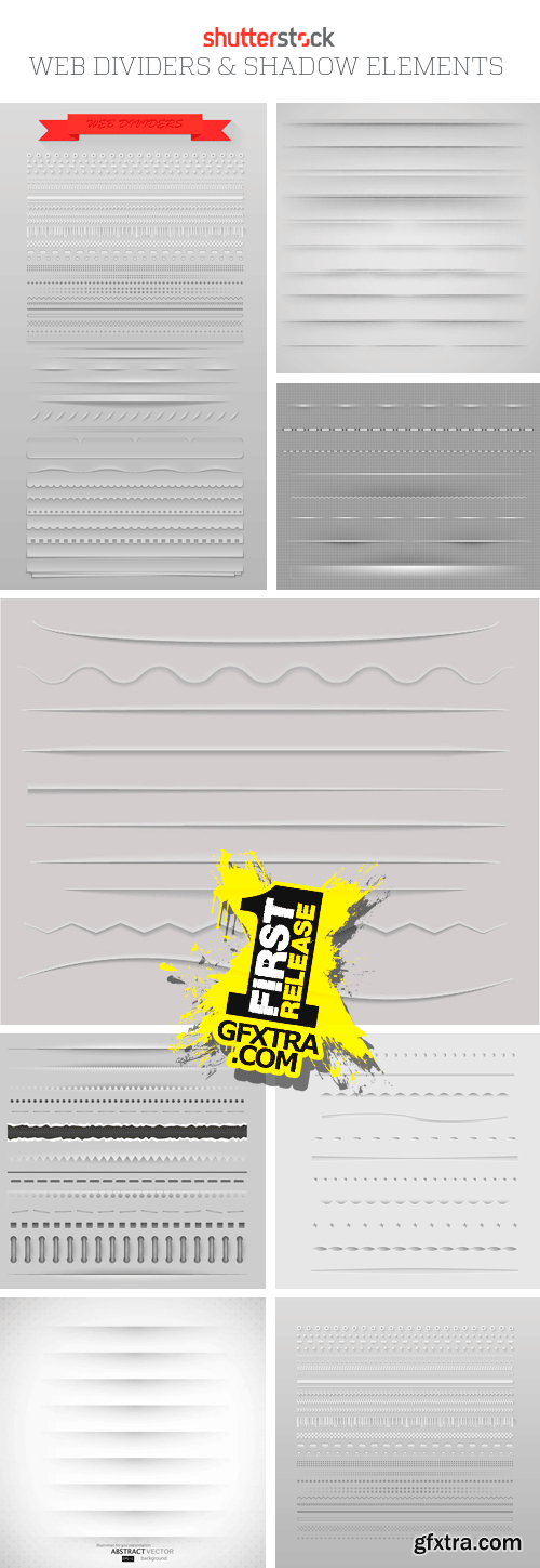 Amazing SS - Web Dividers &amp; Shadow Elements, 25xEPS