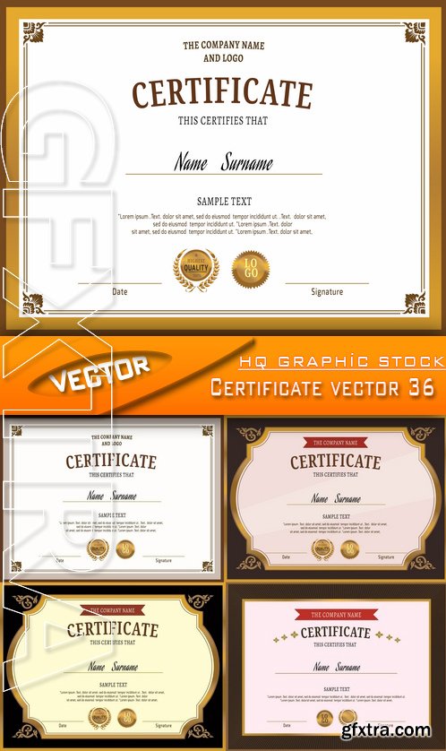 Stock Vector - Certificate vector 36
