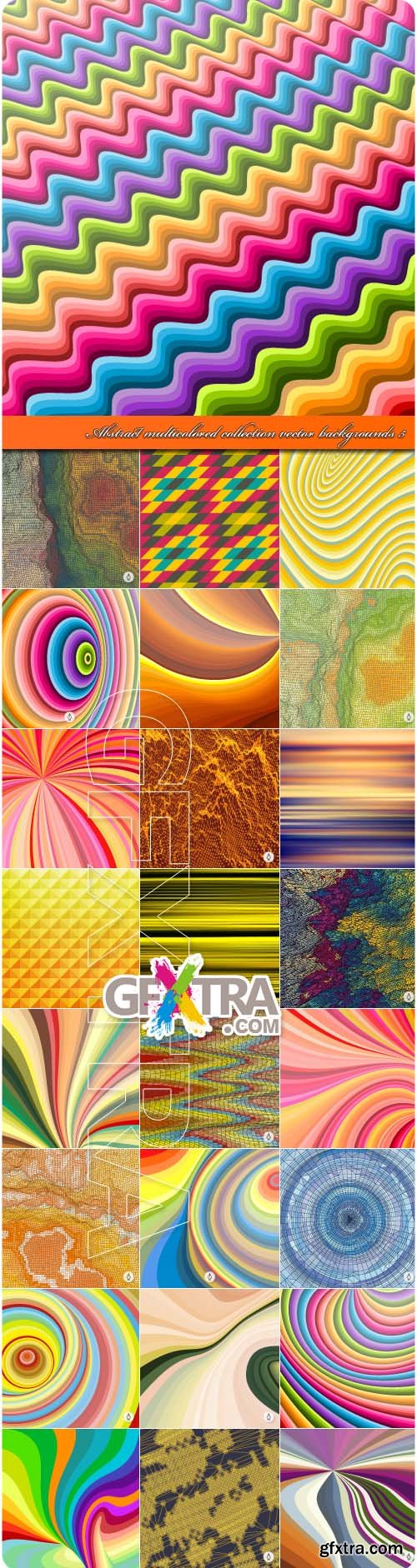 Abstract multicolored collection vector backgrounds 5