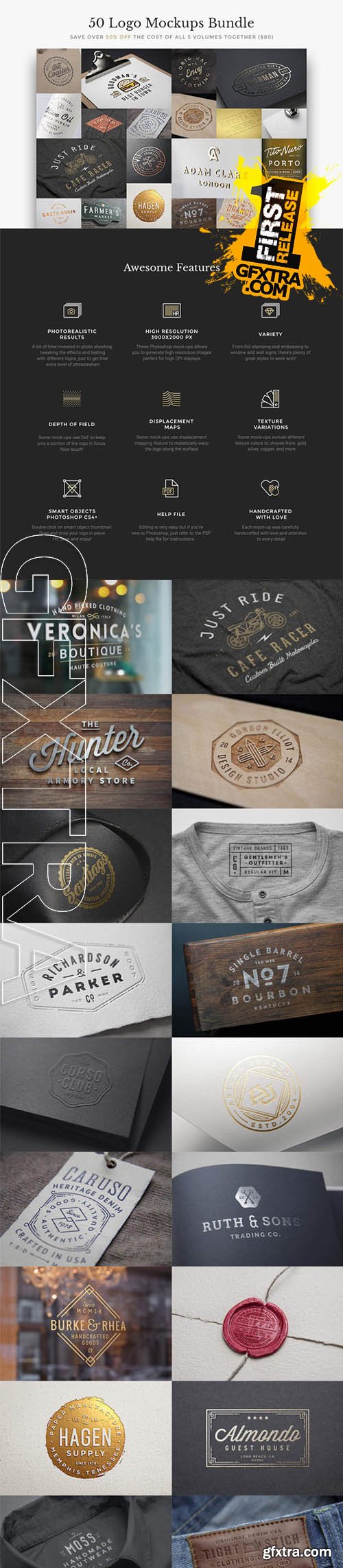 50 Logo Mock-Ups Bundle - CM 232707