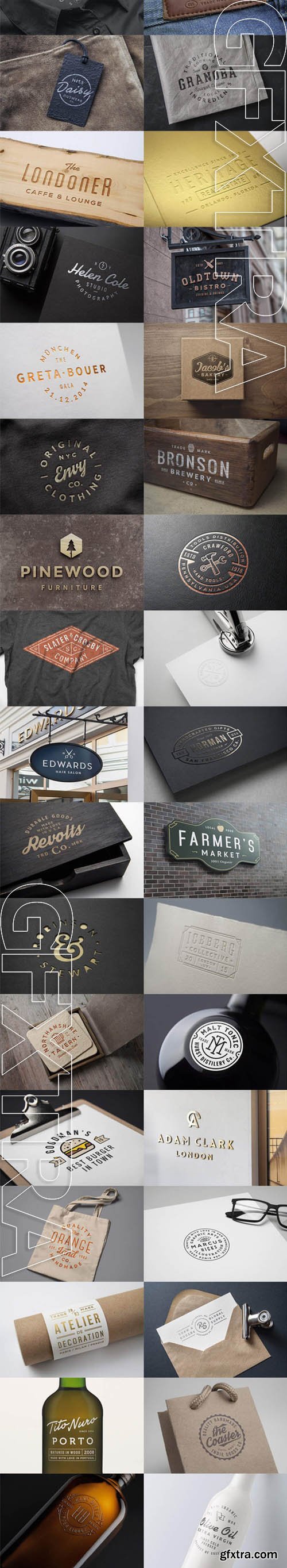 CreativeMarket - 50 Logo Mock-Ups Bundle 232707 » GFxtra