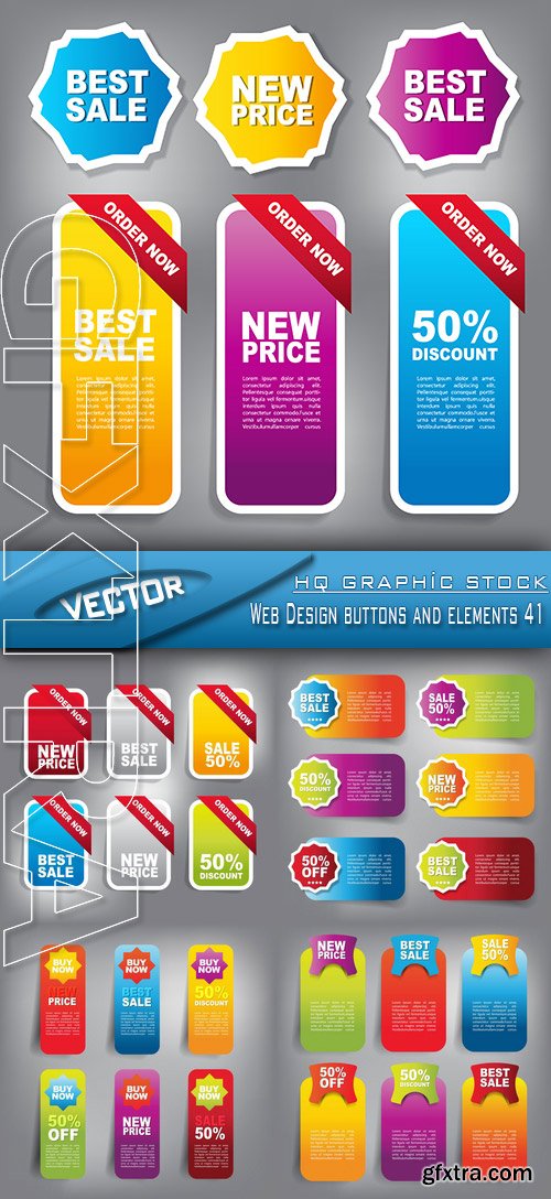 Stock Vector - Web Design buttons and elements 41