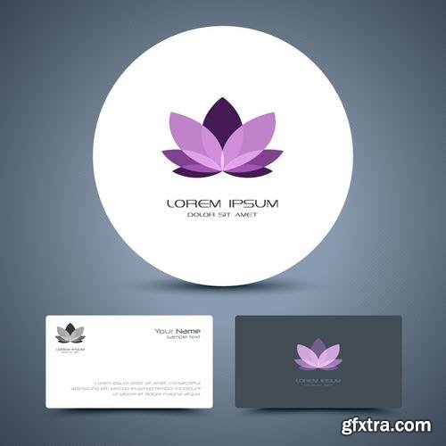Stock Vector - Business Card Templates with Universal Icons Logos ,55EPS