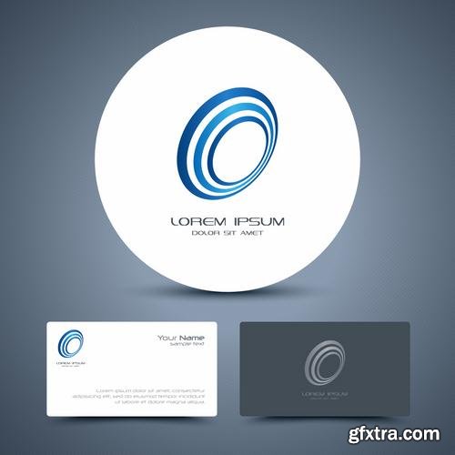 Stock Vector - Business Card Templates with Universal Icons Logos ,55EPS