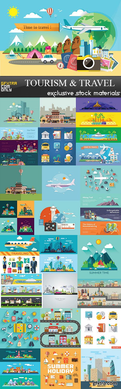 Tourism and Travel - Flat Collection, 25xEPS