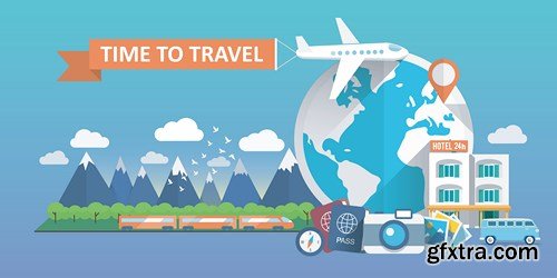 Tourism and Travel - Flat Collection, 25xEPS