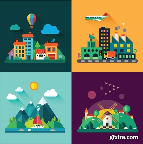 Tourism and Travel - Flat Collection, 25xEPS