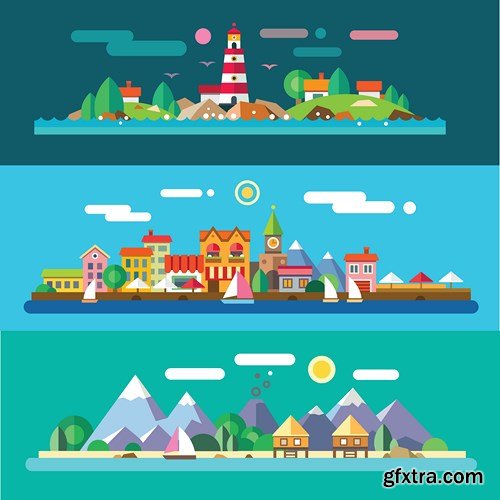 Tourism and Travel - Flat Collection, 25xEPS