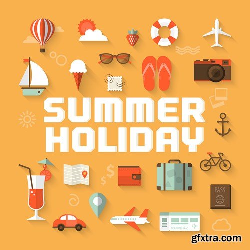 Tourism and Travel - Flat Collection, 25xEPS