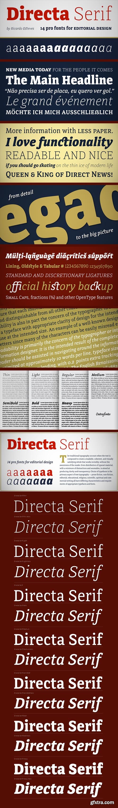 Directa Serif - For Newspapers &amp; Magazines 14xOTF $230