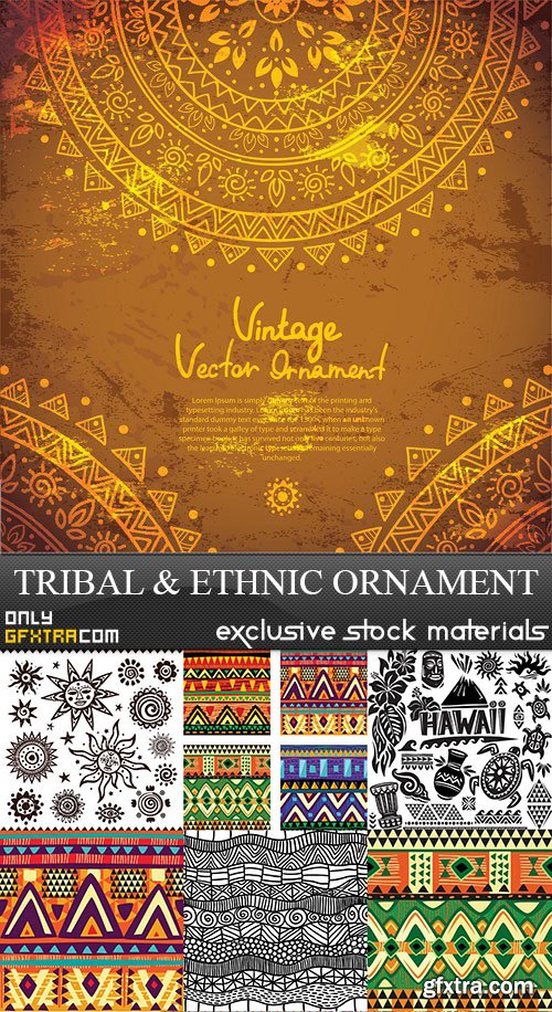 Tribal &amp; Ethnic Ornament, 25xEPS