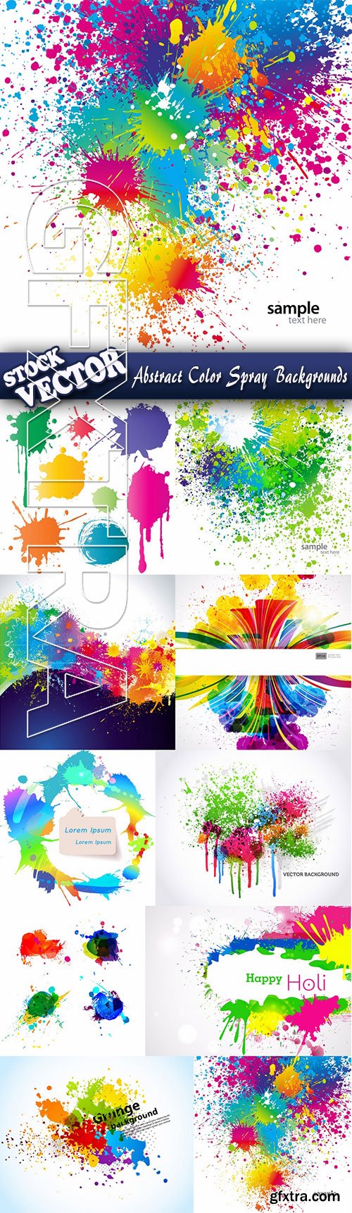Stock Vector - Abstract Color Spray Backgrounds