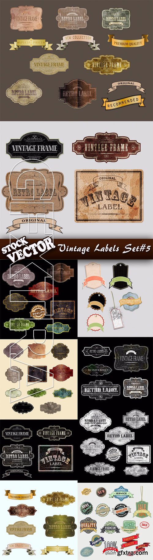 Stock Vector - Vintage Labels Set#5