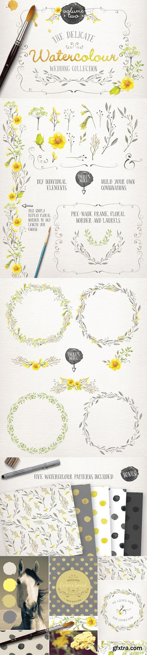 Watercolor Wedding Collection Vol.2, 30xPNG 98052