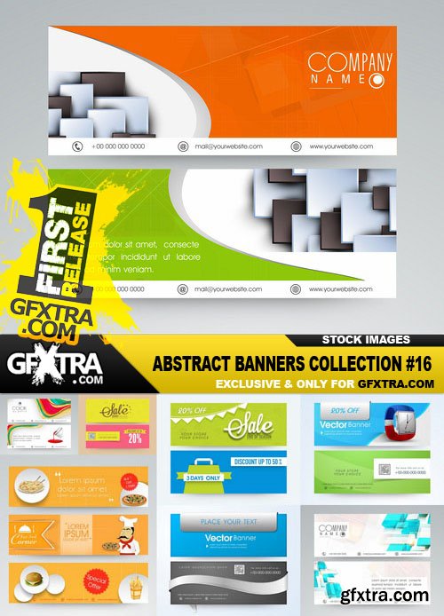 Abstract Banners Collection #16 - 25 Vectors Abstract Banners Collection #16 - 25 Vectors
