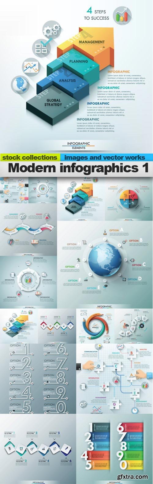 Modern infographics 1, 15 x EPS Modern infographics 1, 15 x EPS