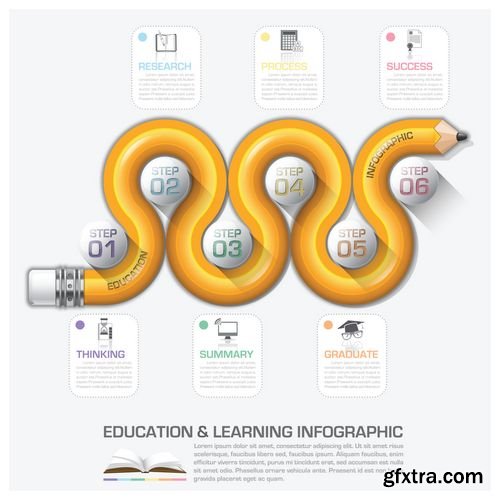 Vector - Education And Learning Infographic Elements